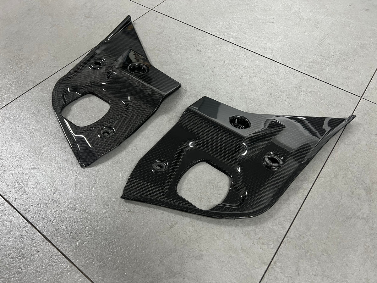 【受注生産】 GRスープラ Supra(A90/A91)専用ドライカーボン製クーリングプレート(サイド)/ラジエーターアッパーカバー(サイド)