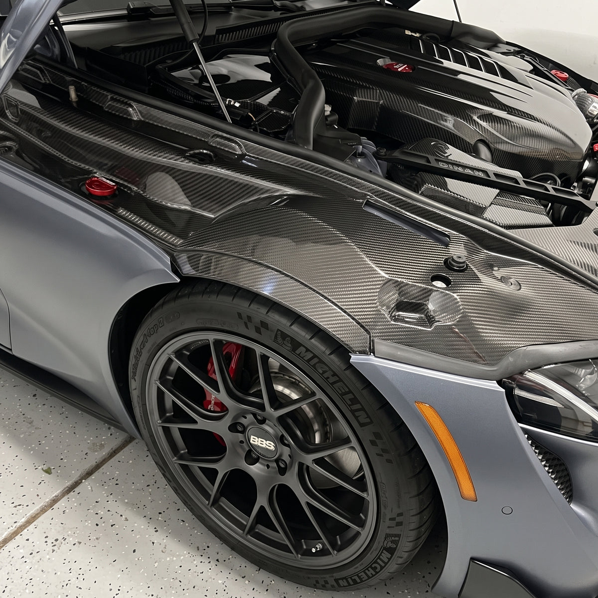 【受注生産】 GRスープラ Supra（A90/A91）専用ドライカーボン製フェンダーカウル / フェンダーホイールカウルカバー